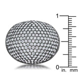 Dara 4.75ct CZ Hematite Dome Cocktail Ring - JGI - Flyclothing LLC
