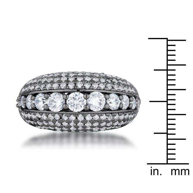 Krista 1.5ct CZ Hematite Contemporary Cocktail Ring - JGI - Flyclothing LLC
