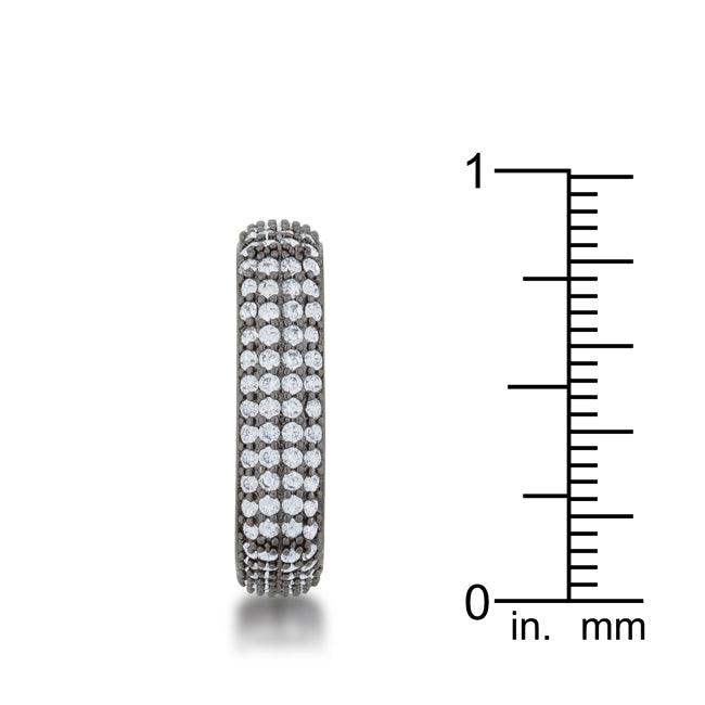 Jana 1.29ct CZ Hematite Contemporary Square Band Ring - JGI - Flyclothing LLC