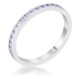 Teresa 0.5ct Light Lavender CZ Stainless Steel Eternity Band - JGI - Flyclothing LLC