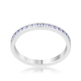 Teresa 0.5ct Light Lavender CZ Stainless Steel Eternity Band - JGI - Flyclothing LLC