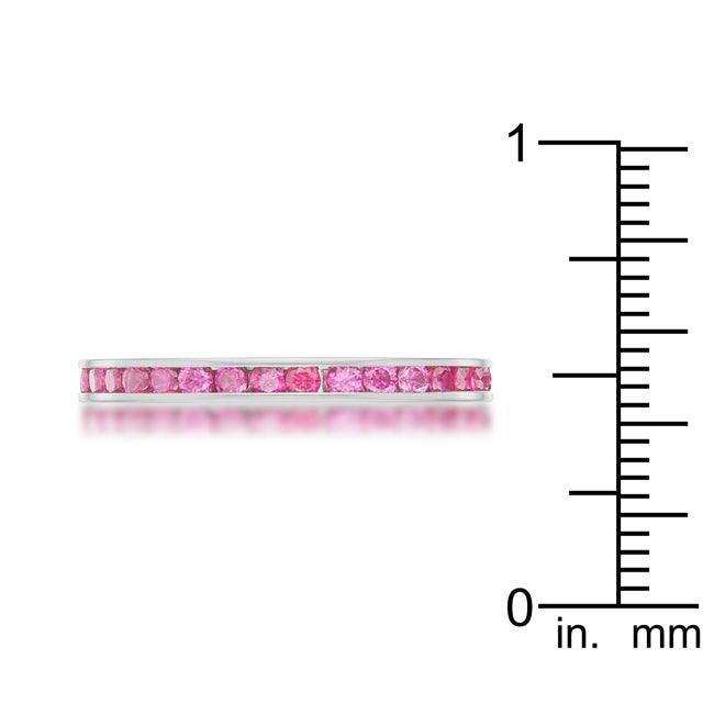 Teresa 0.5ct Ruby CZ Stainless Steel Eternity Band - JGI - Flyclothing LLC