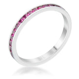 Teresa 0.5ct Garnet CZ Stainless Steel Eternity Band - JGI - Flyclothing LLC