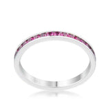 Teresa 0.5ct Garnet CZ Stainless Steel Eternity Band - JGI - Flyclothing LLC