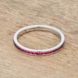 Teresa 0.5ct Garnet CZ Stainless Steel Eternity Band - JGI - Flyclothing LLC