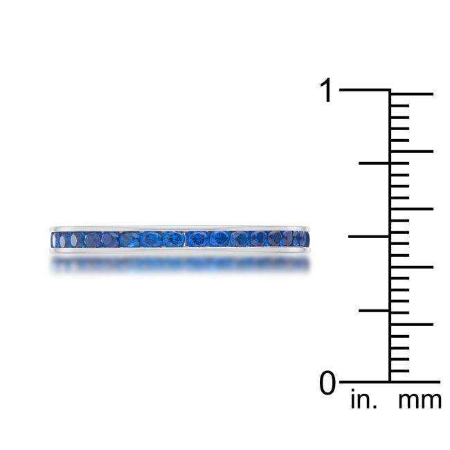Teresa 0.5ct Sapphire CZ Stainless Steel Eternity Band - JGI - Flyclothing LLC