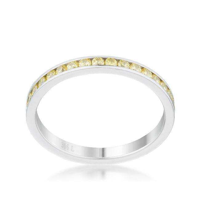 Teresa 0.5ct Jonquil CZ Stainless Steel Eternity Band - JGI - Flyclothing LLC