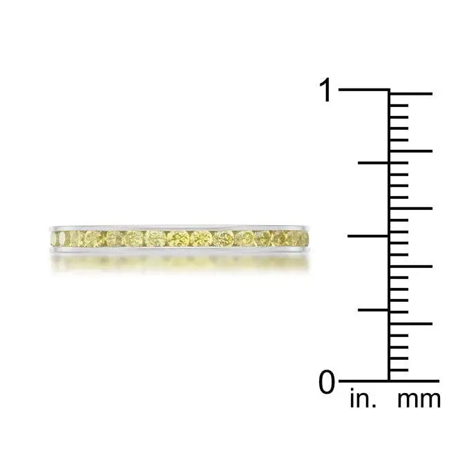 Teresa 0.5ct Jonquil CZ Stainless Steel Eternity Band - JGI - Flyclothing LLC