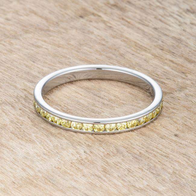 Teresa 0.5ct Jonquil CZ Stainless Steel Eternity Band - JGI - Flyclothing LLC