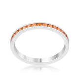 Teresa 0.5ct Orange CZ Stainless Steel Eternity Band - JGI - Flyclothing LLC