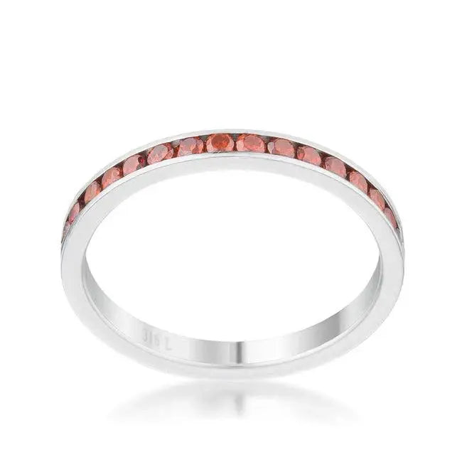 Teresa 0.5ct Dark Champagne CZ Stainless Steel Eternity Band - JGI - Flyclothing LLC