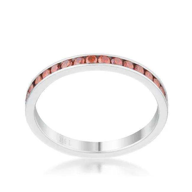 Teresa 0.5ct Dark Champagne CZ Stainless Steel Eternity Band - JGI - Flyclothing LLC