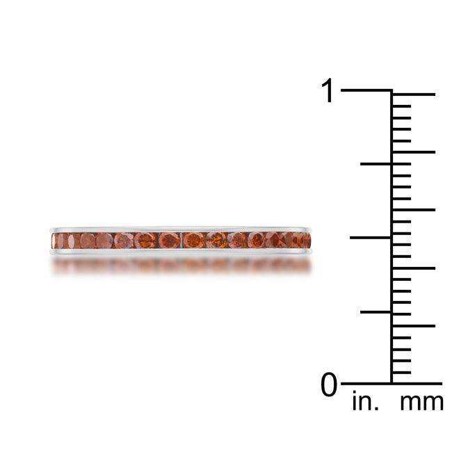 Teresa 0.5ct Dark Champagne CZ Stainless Steel Eternity Band - JGI - Flyclothing LLC