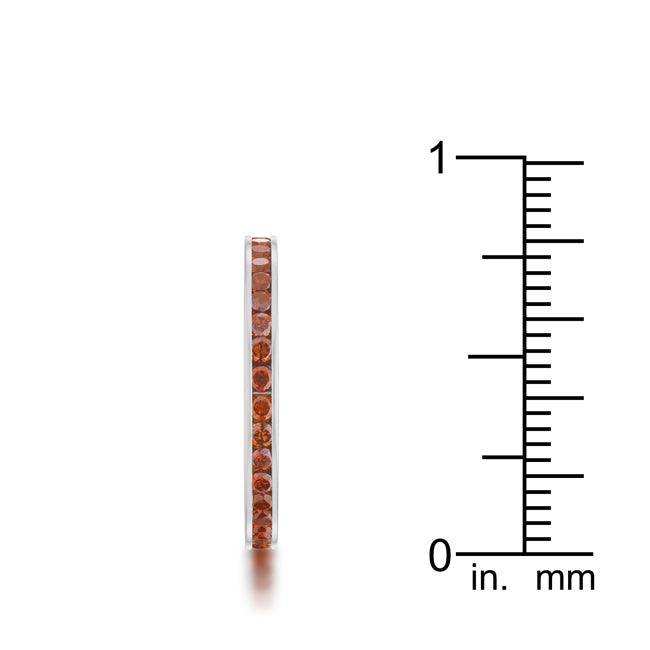 Teresa 0.5ct Dark Champagne CZ Stainless Steel Eternity Band - JGI - Flyclothing LLC