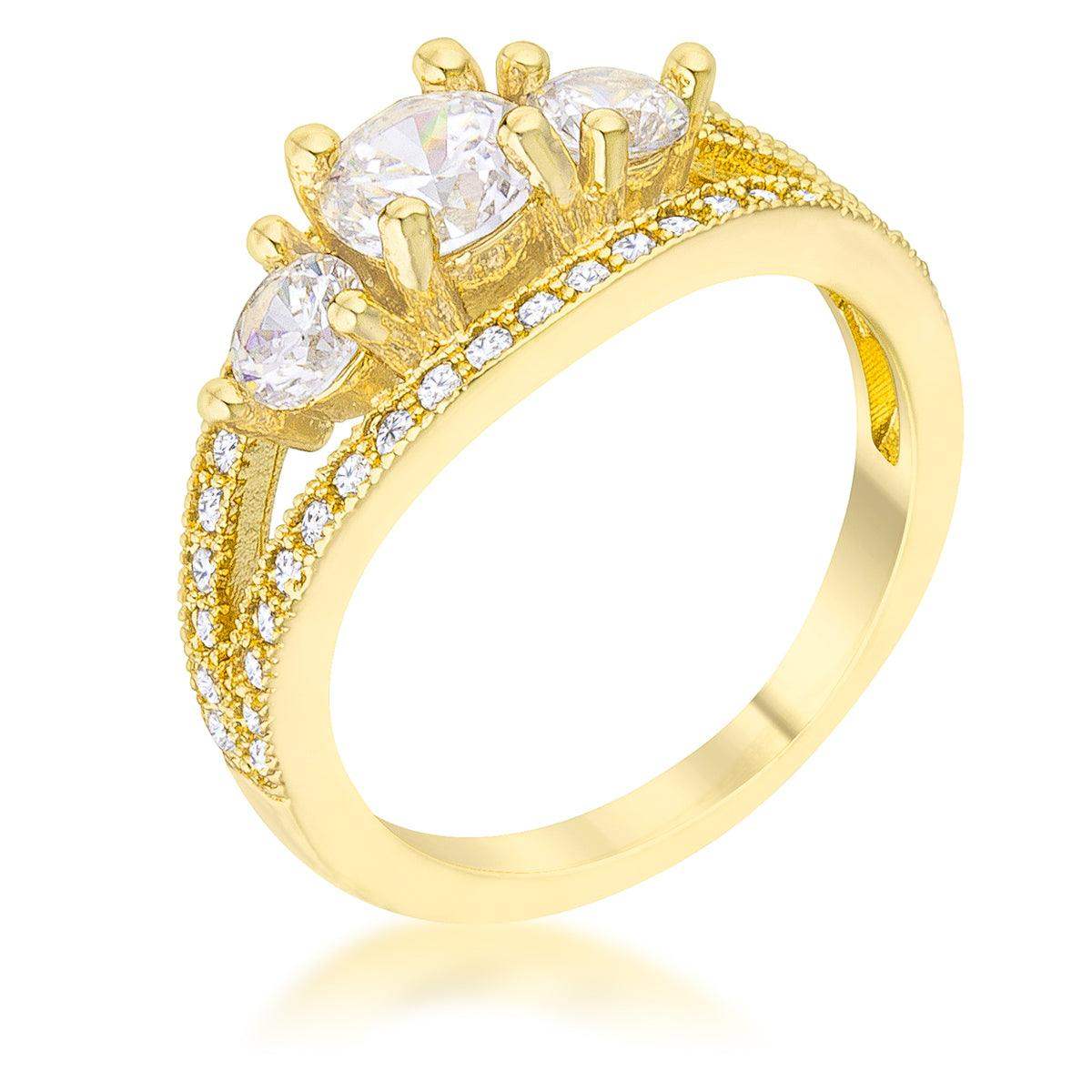 Geneviere 1.45ct CZ 14k Gold Classic Ring - JGI - Flyclothing LLC