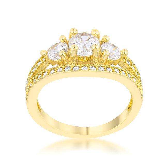 Geneviere 1.45ct CZ 14k Gold Classic Ring - JGI - Flyclothing LLC