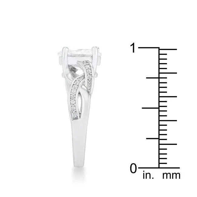 Justine 2ct CZ Rhodium Classic Oval Ring - JGI - Flyclothing LLC