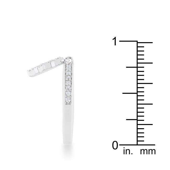 Snowflake 0.35ct CZ Rhodium Simple Holiday Charm Band Ring - JGI - Flyclothing LLC