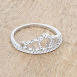 Madeline 0.2ct Rhodium Simple Crown Ring - JGI - Flyclothing LLC