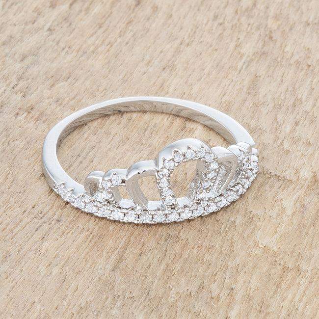 Madeline 0.2ct Rhodium Simple Crown Ring - JGI - Flyclothing LLC