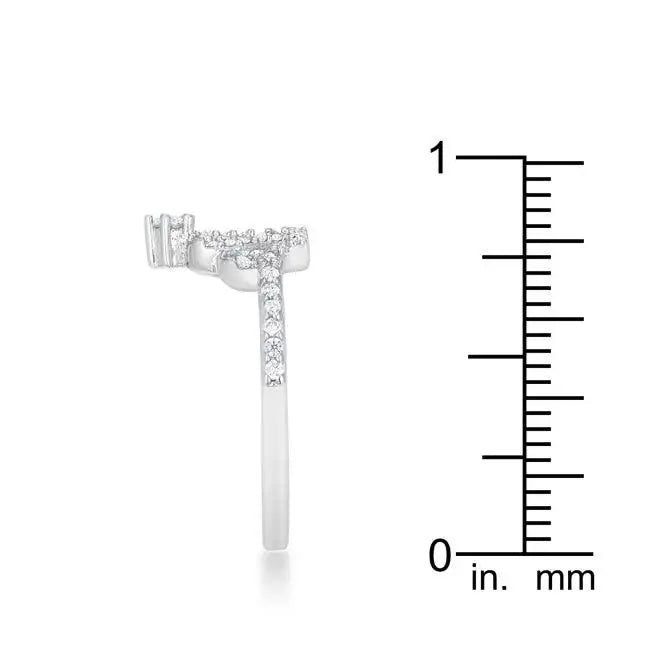 Elina 0.36ct CZ Rhodium Simple Crown Ring - JGI - Flyclothing LLC