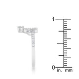 Elina 0.36ct CZ Rhodium Simple Crown Ring - JGI - Flyclothing LLC