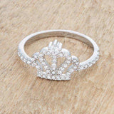 Elina 0.36ct CZ Rhodium Simple Crown Ring - JGI - Flyclothing LLC