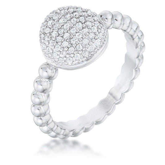 Stunning CZ Rhodium Ring - JGI - Flyclothing LLC