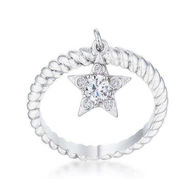 Cubic Zirconia Star Charm Fashion Ring - JGI - Flyclothing LLC