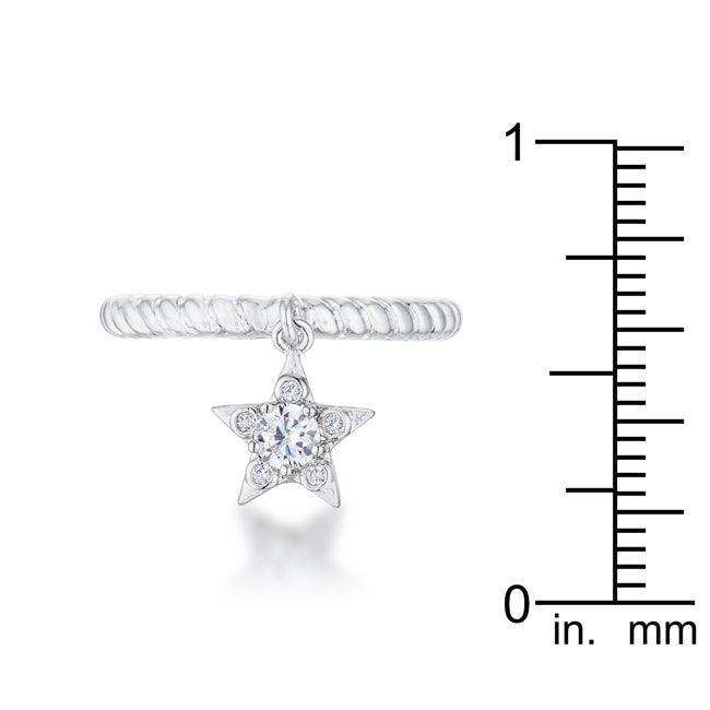 Cubic Zirconia Star Charm Fashion Ring - JGI - Flyclothing LLC