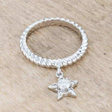 Cubic Zirconia Star Charm Fashion Ring - JGI - Flyclothing LLC