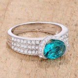1.6 Ct Aqua Oval CZ Ring - JGI - Flyclothing LLC