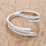 1.12Ct Delicate Rhodium Plated CZ Wrap Ring - JGI - Flyclothing LLC