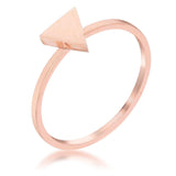 Stainless Steel Rose Goldtone Plated Triangle Stackable Ring - JGI - Flyclothing LLC