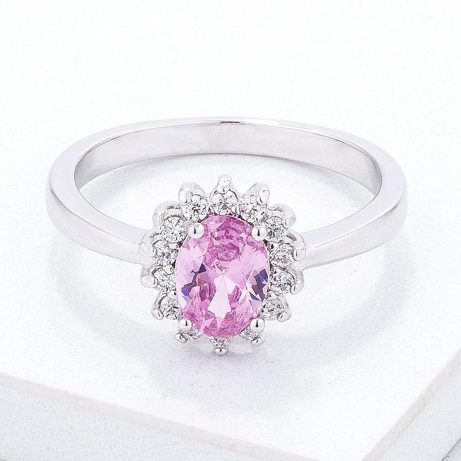 Pink Ice CZ Petite Oval Ring - JGI - Flyclothing LLC