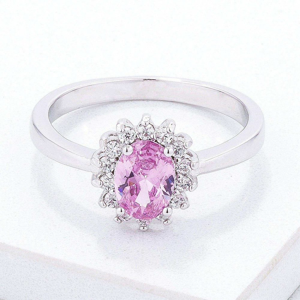 Pink Ice CZ Petite Oval Ring - JGI - Flyclothing LLC