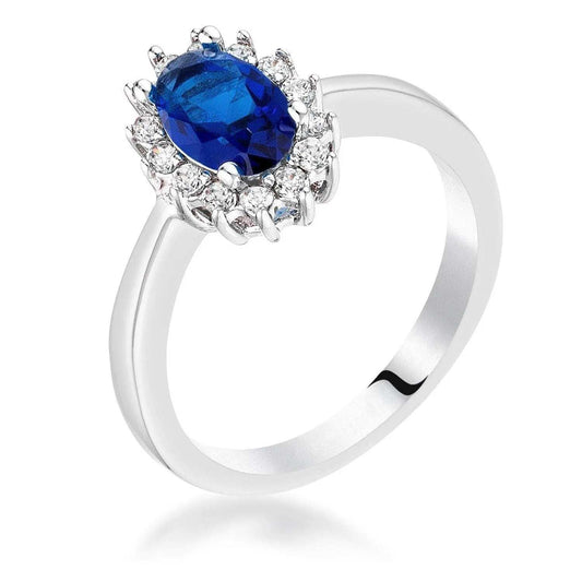 Sapphire Blue CZ Petite Oval Ring - JGI - Flyclothing LLC