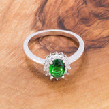 Emerald Green CZ Petite Oval Ring - JGI - Flyclothing LLC