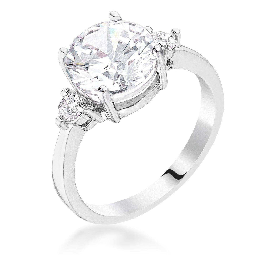 Classic Three Stone Clear CZ Engagement Ring - JGI - Flyclothing LLC