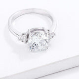 Classic Three Stone Clear CZ Engagement Ring - JGI - Flyclothing LLC