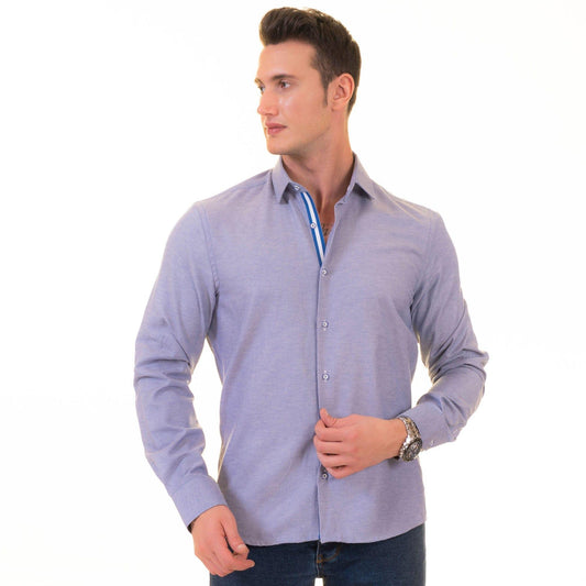 Gravity Homme Men's Long Sleeve Button Up / Bliss Azul R2 - Gravity Homme