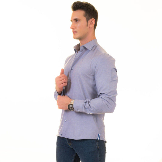 Gravity Homme Men's Long Sleeve Button Up / Bliss Azul R2 - Gravity Homme
