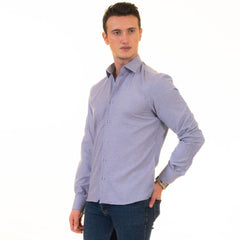 Gravity Homme Men's Long Sleeve Button Up / Bliss Azul R2 - Gravity Homme