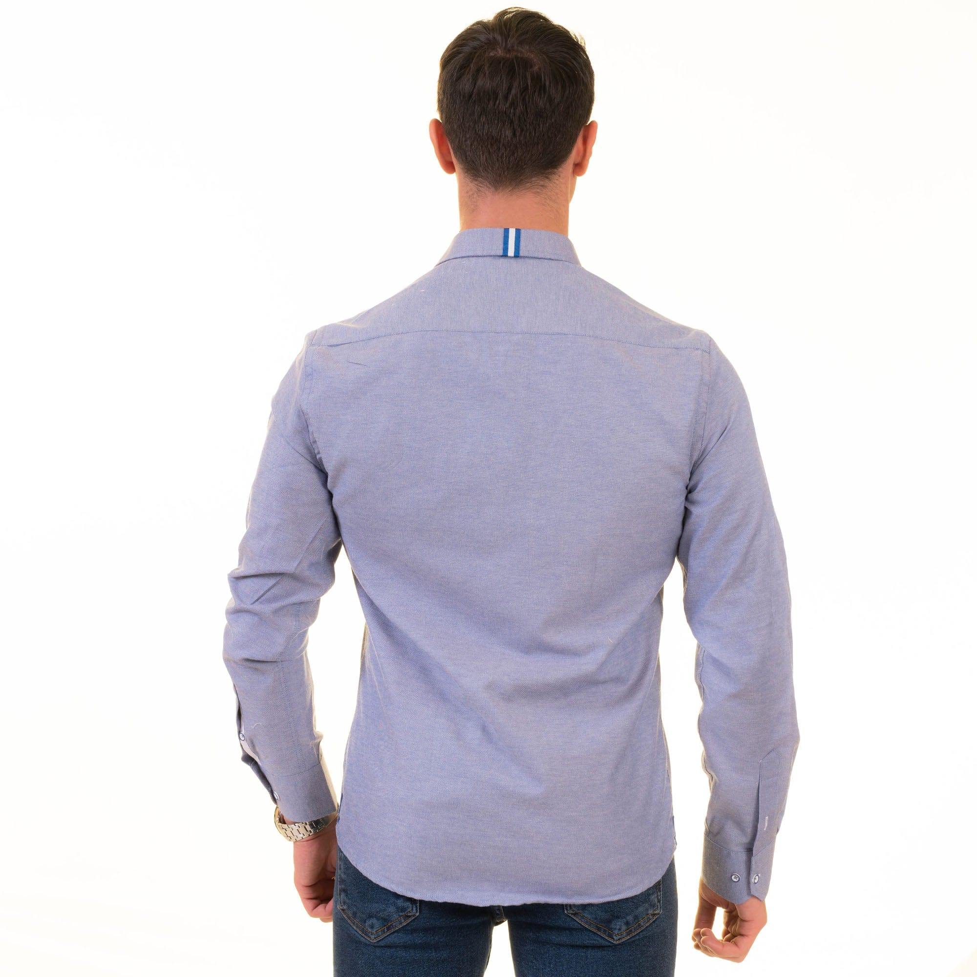 Gravity Homme Men's Long Sleeve Button Up / Bliss Azul R2 - Gravity Homme