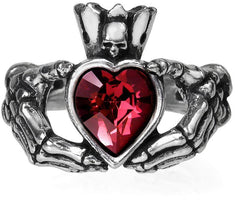 Alchemy Gothic Claddagh By Night Ring - Flyclothing LLC