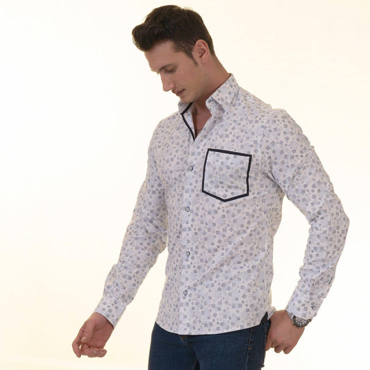 Gravity Homme Men's Long Sleeve Button Up / Memory Lane R4 - Gravity Homme