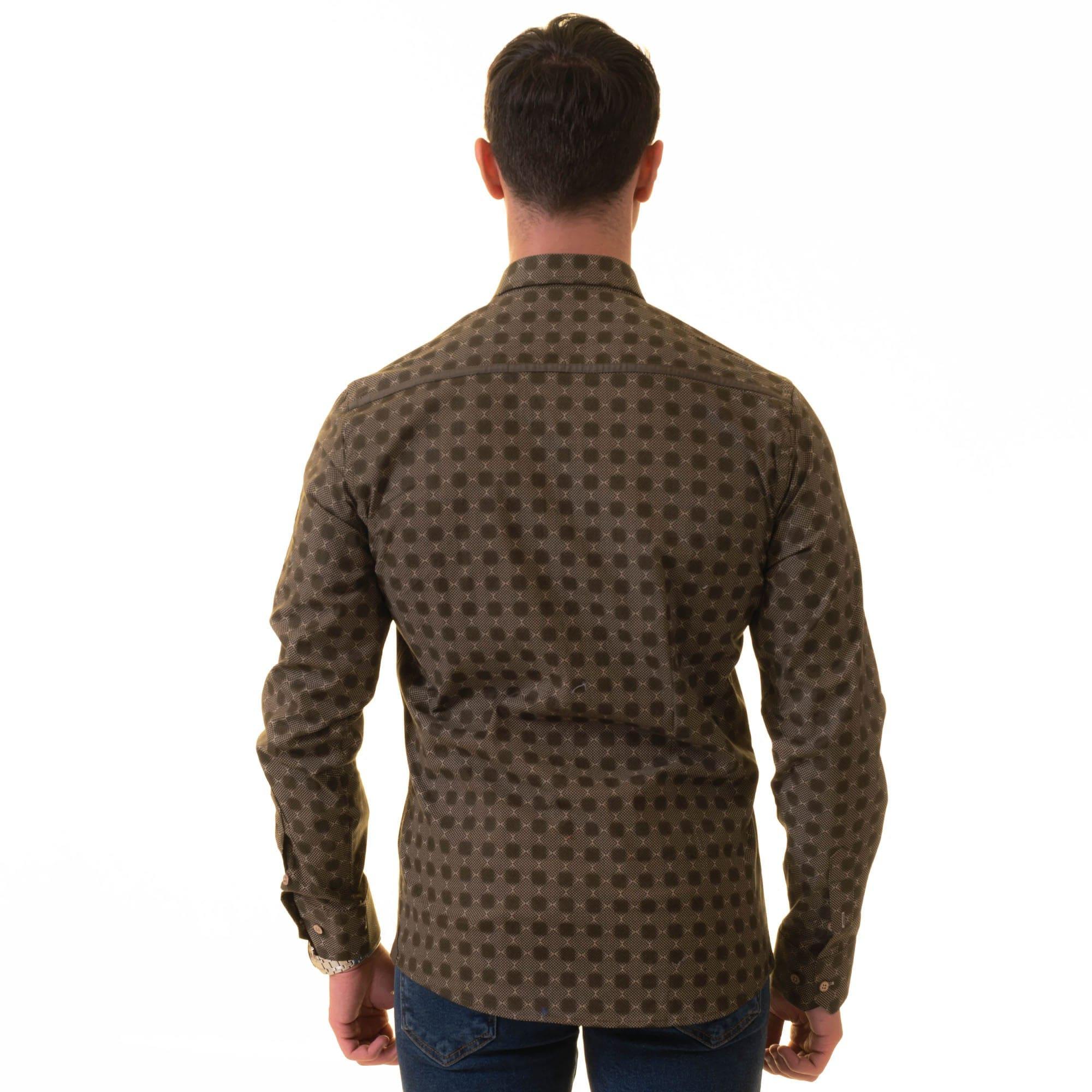 Gravity Homme Men's Long Sleeve Button Up / Evergreen R5 - Gravity Homme