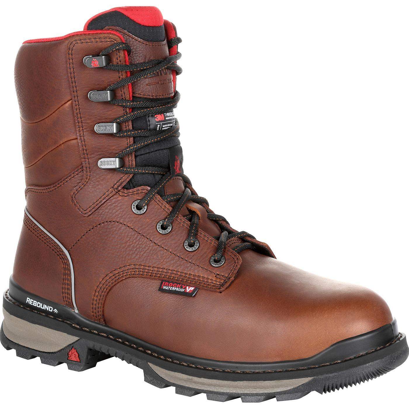 Rocky Rams Horn Composite Toe Waterproof 800G Insulated Work Boot - Rocky Boots - Flyclothing LLC