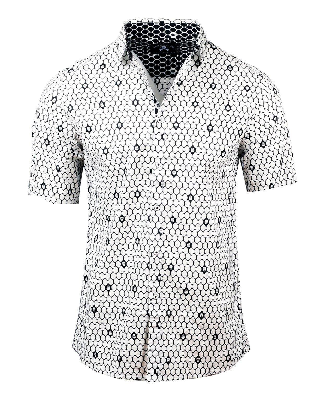 Rock Roll n Soul S/S Overkill White Skull Shirt - Rock Roll N Soul Clothing