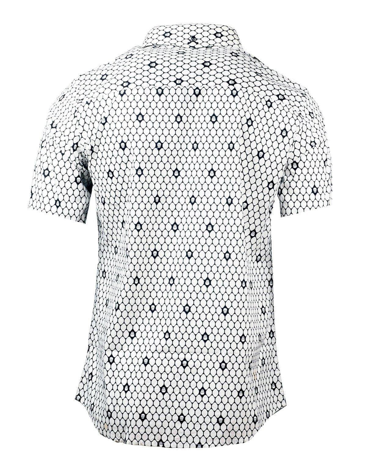 Rock Roll n Soul S/S Overkill White Skull Shirt - Rock Roll N Soul Clothing
